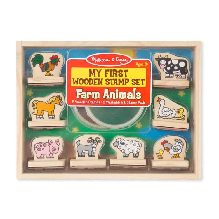Melissa & Doug - My First Wooden Stamp Set - Farm Animals