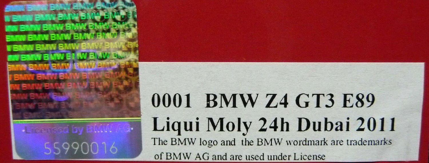 NSR 1:32 0001AW BMW Z4 GT3 E89 Liqui Moly 24h Dubai 2011 slot car also suits scalextric/carrera - Image 8