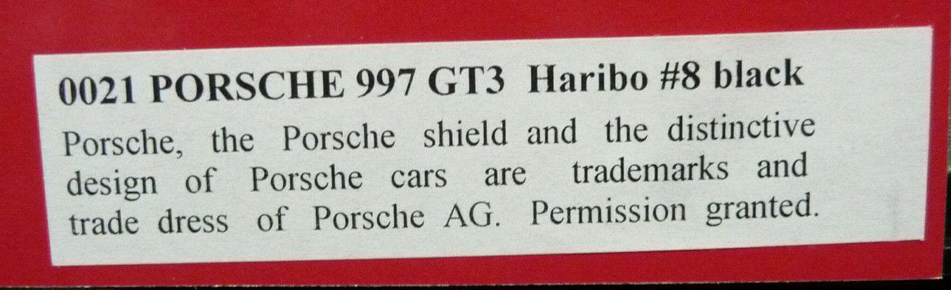 NSR 1:32 0021AW Porsche 997 GT3 Haribo No.8 Black 2011 slot car also suits scalextric/carrera - Image 8