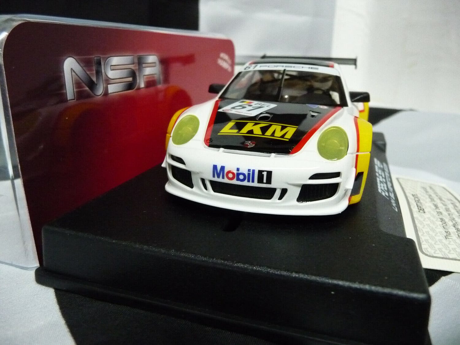 NSR 1:32 0055AW Porsche 997 GT3 LKM S/stone 2009 No.61 slot car also suits scalextric/carrera - Image 3