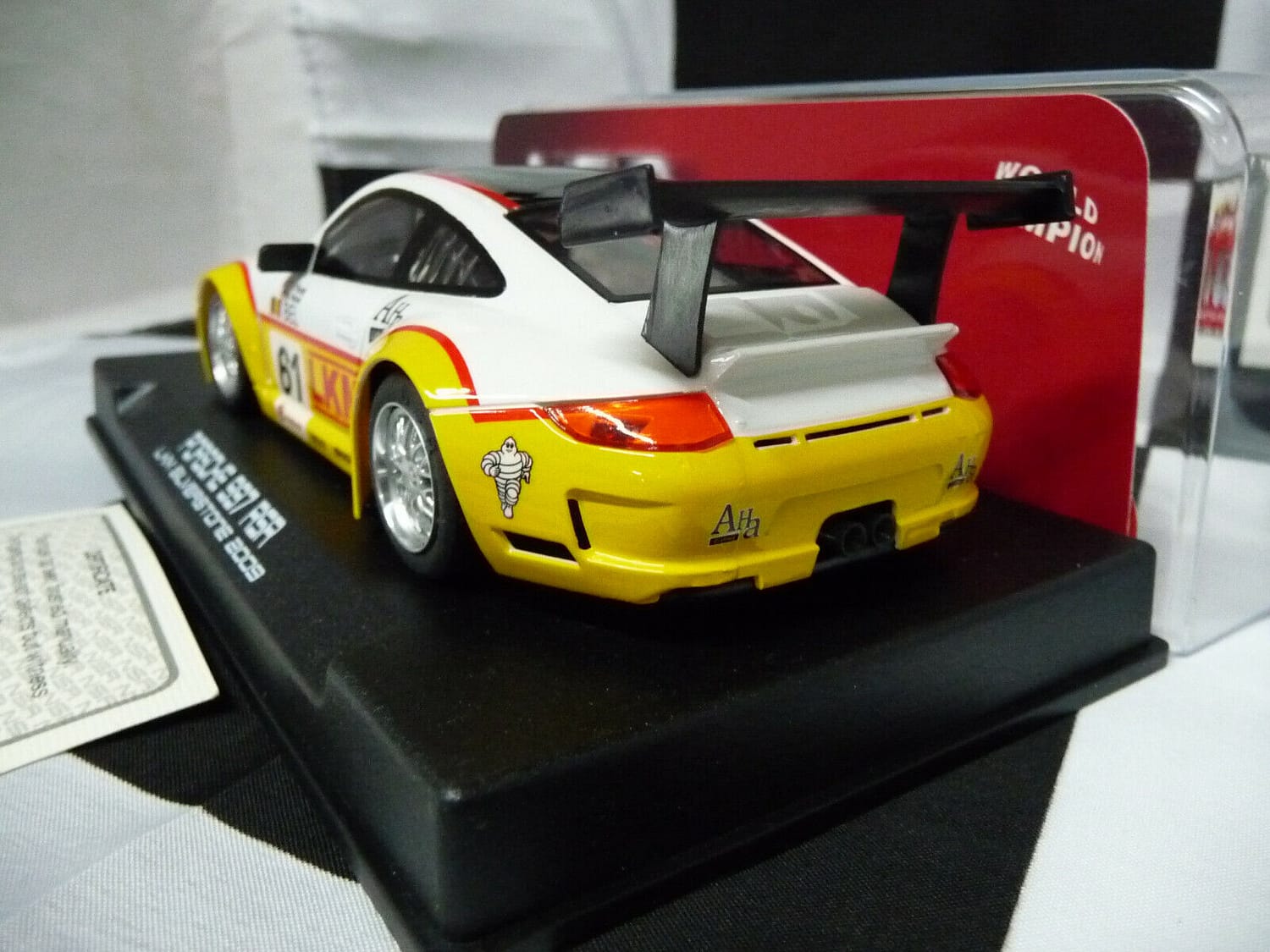 NSR 1:32 0055AW Porsche 997 GT3 LKM S/stone 2009 No.61 slot car also suits scalextric/carrera - Image 5