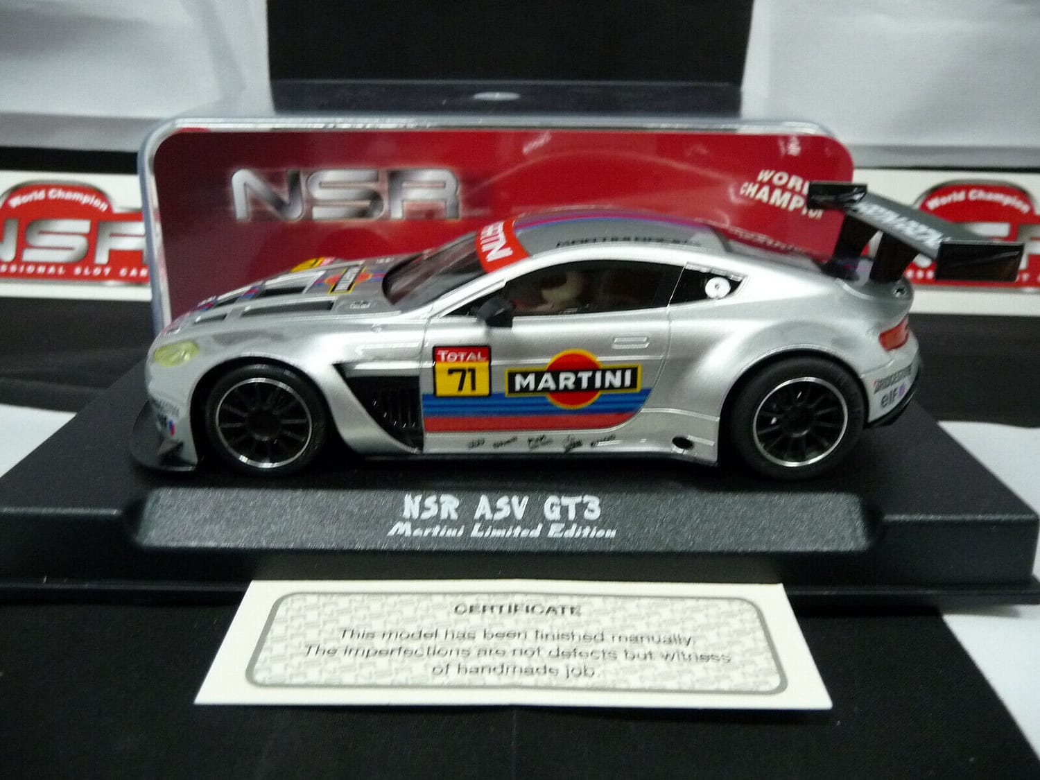 NSR 1:32 0171 ASV GT3 Martini Racing Grey No.71 slot car also suits  scalextric/carrera