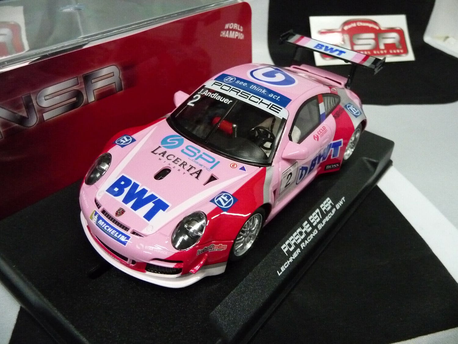 NSR 1:32 0188AW Porsche 997 Super Cup BWT J.Andlauder No.2 scalextric/carrera - Image 3