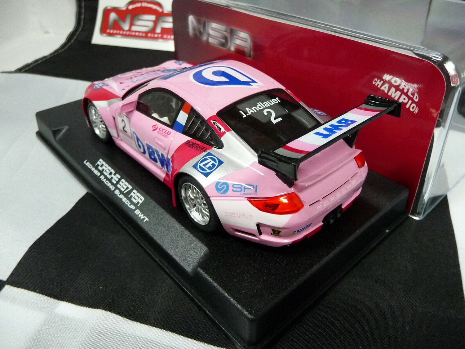 NSR 1:32 0188AW Porsche 997 Super Cup BWT J.Andlauder No.2 scalextric/carrera - Image 6