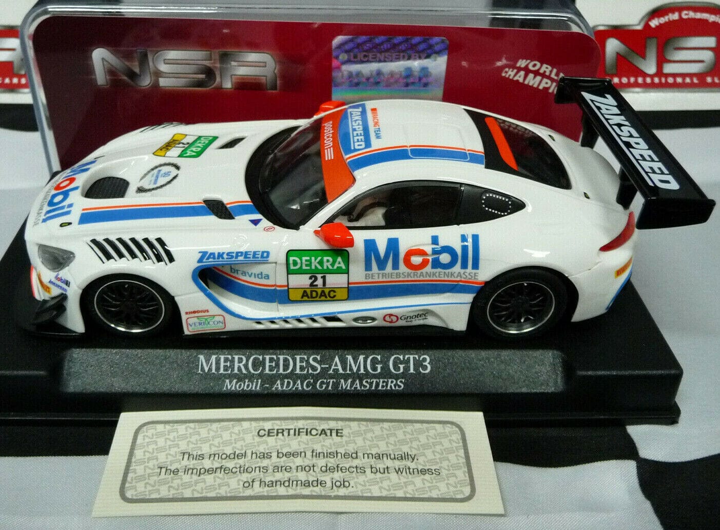 NSR 1:32 0190AW Mercedes-AMG GT3 Mobil ADAC GT MASTERS No21 slot car also suits  scalex/carrera