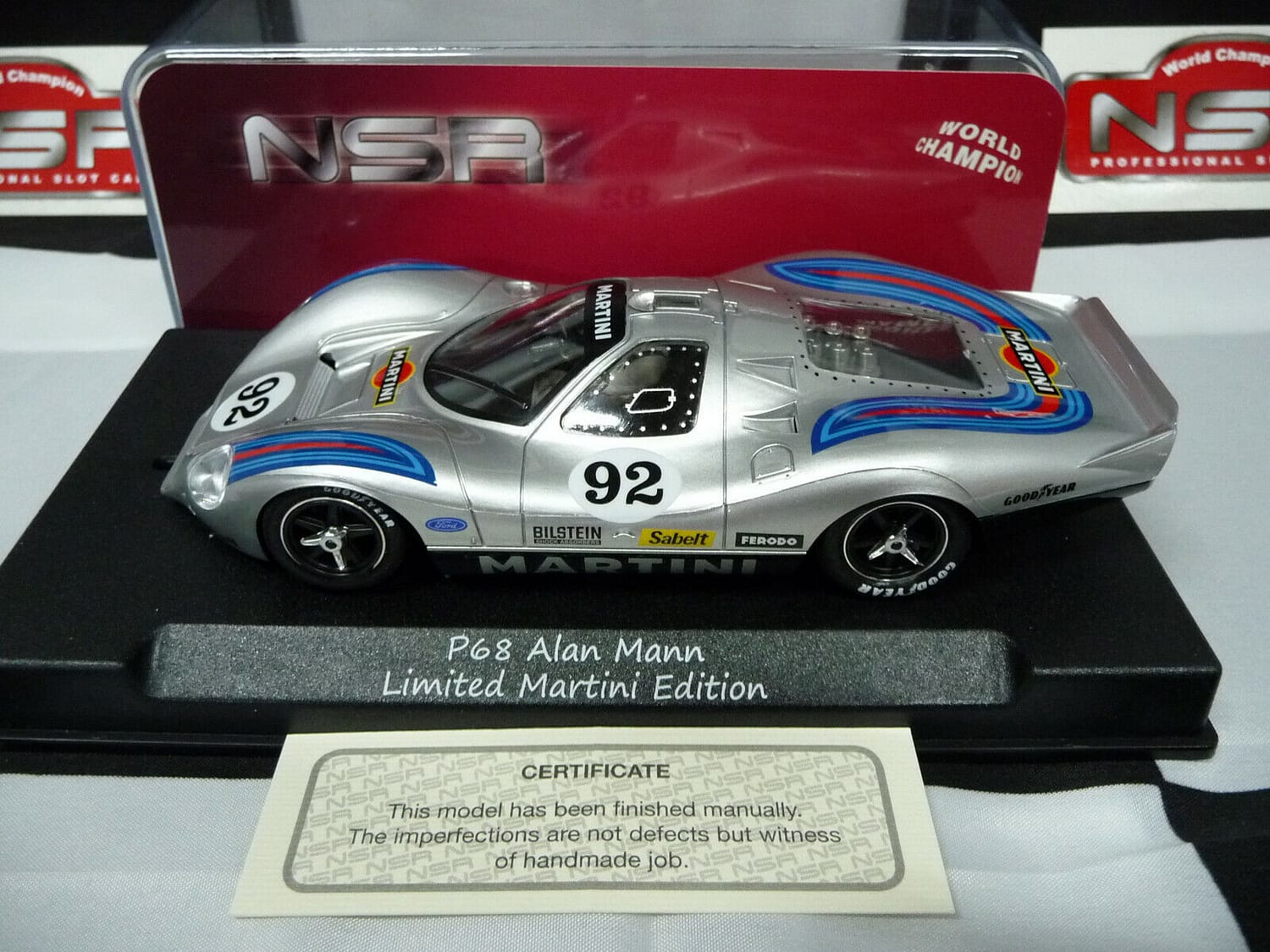 NSR 1:32 0192SW P68 FORD Martini Racing GREY No.92 slot car also suits  scalex/carrera