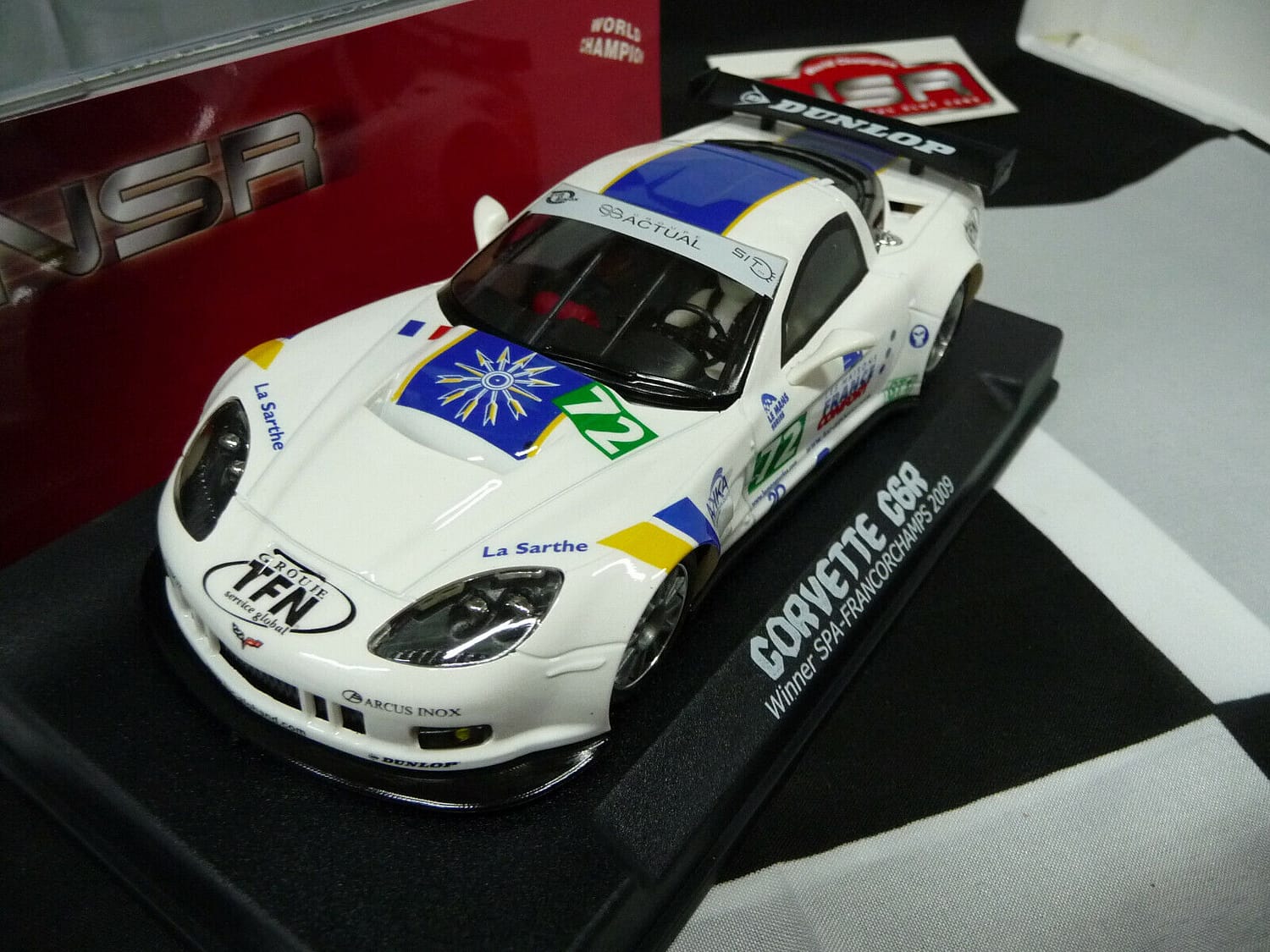 NSR 1:32 1181AW Corvette C6R Luc Alphand Adventures No.72 scalextric/carrera - Image 3