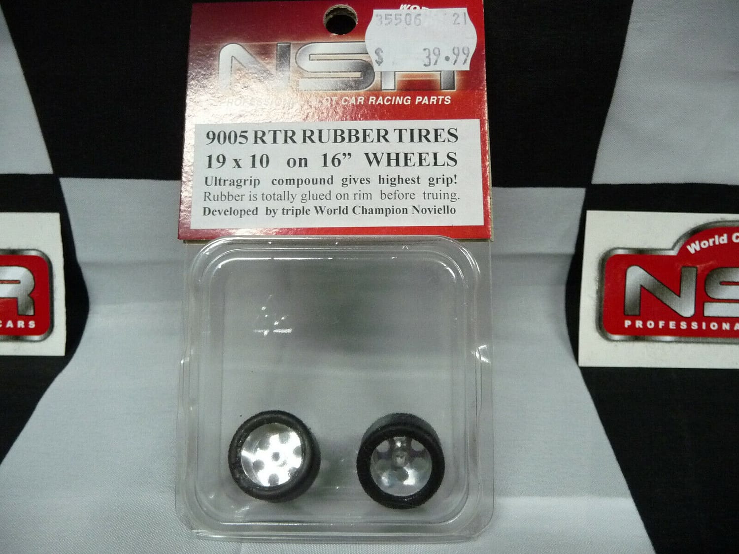 NSR N9005 RTR Rubber Tyres 19 x 10 on 16 inch dia wheels