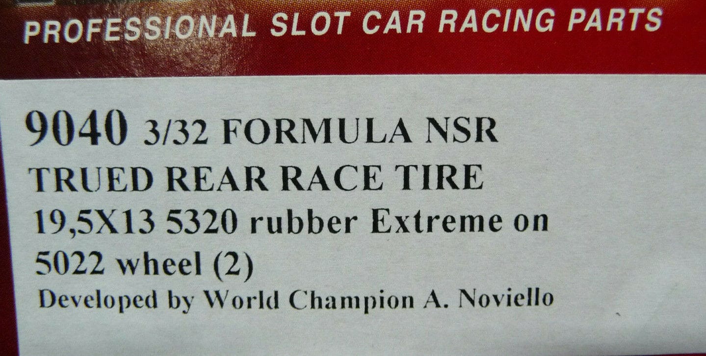 NSR N9040 3/32 Formula NSR Trued Rear Race Tyre 15.5 x 13 - Image 4