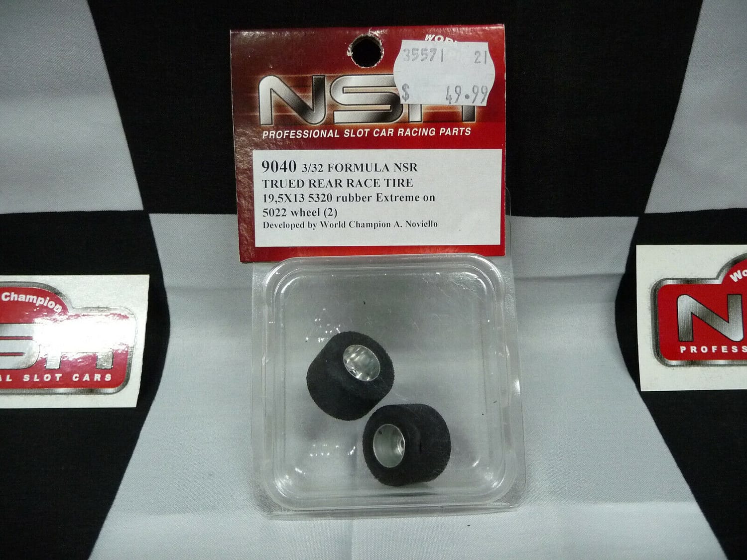 NSR N9040  3/32 Formula NSR Trued Rear Race Tyre 15.5 x 13