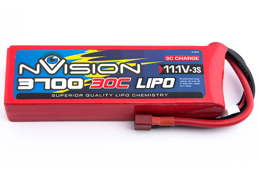 NVISION LiPo 11.1V 3700MAH 30C LIPO MENVO1813