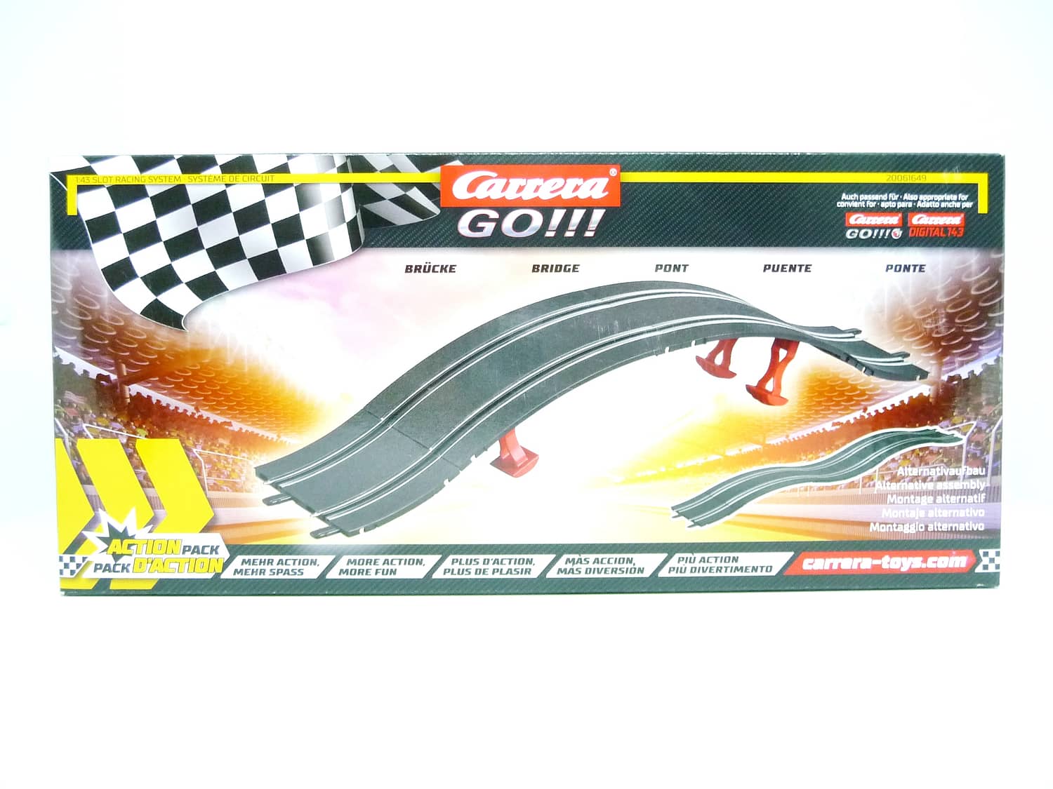 Carrera GO!!! - 1:43 Racing Track Expansion – Bridge & Hump Set