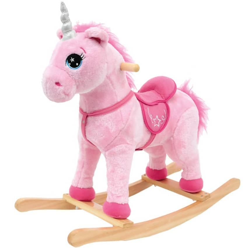 Ami Plush Rocking Unicorn Horse Plush Pink