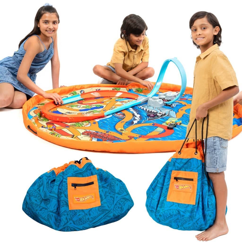 Hot Wheels® Play Pouch Toy Storage Bag & Mat - Image 5