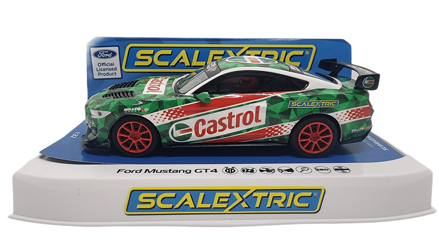 Scalextric C4327 Ford Mustang GT4 - Castrol Drift Car