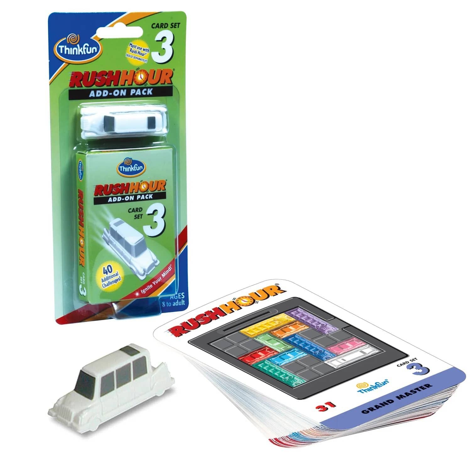 Thinkfun - Rush Hour 3 - Expansion pack - includes 40 Add On Challenges