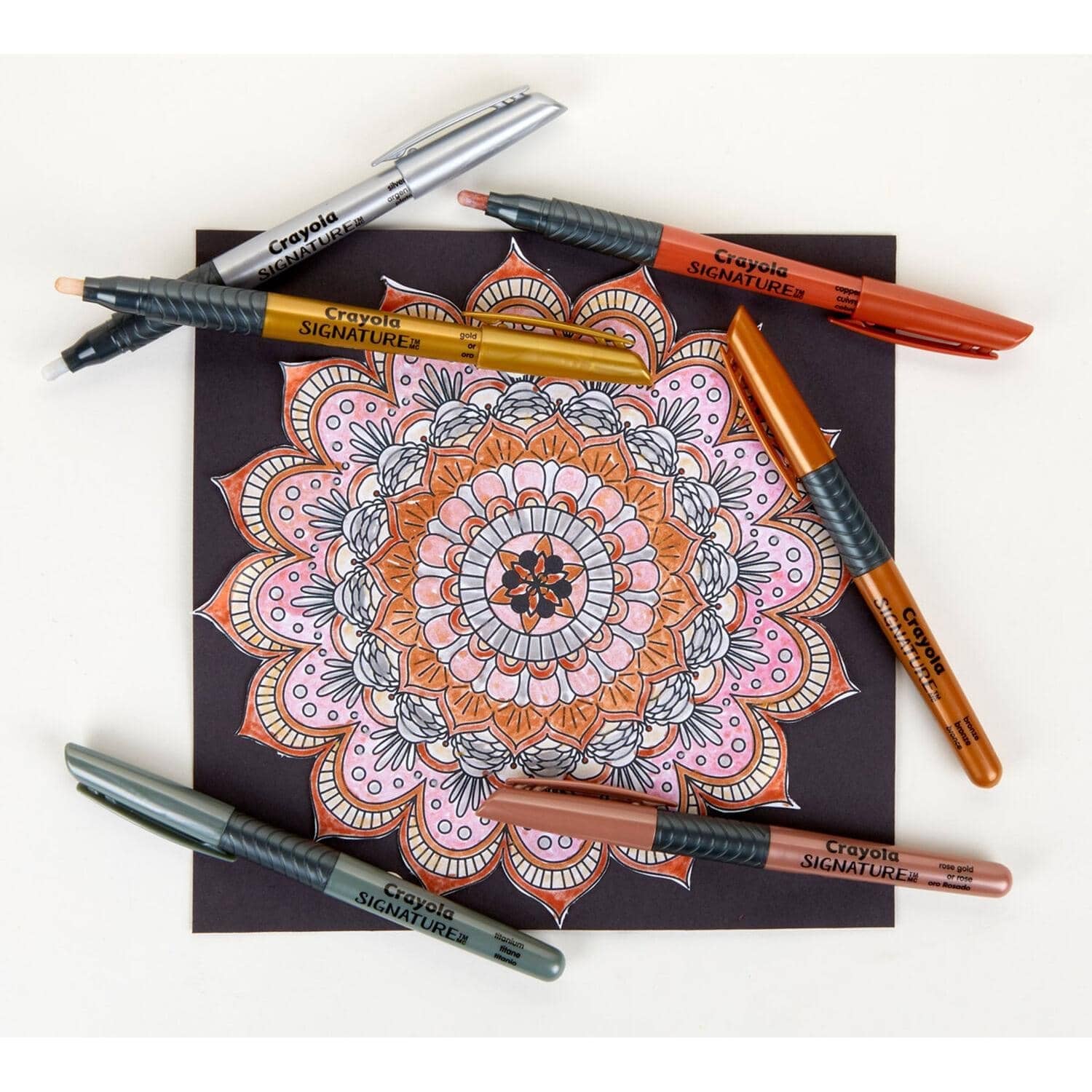 Crayola - Signature Metallic Permanent Markers 6 Count - Image 8