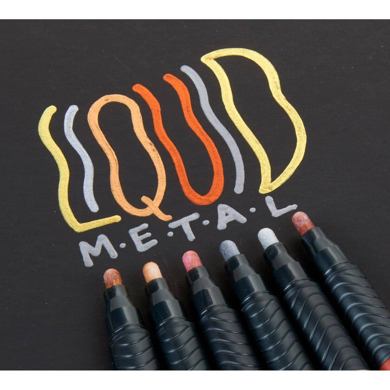 Crayola - Signature Metallic Permanent Markers 6 Count - Image 6