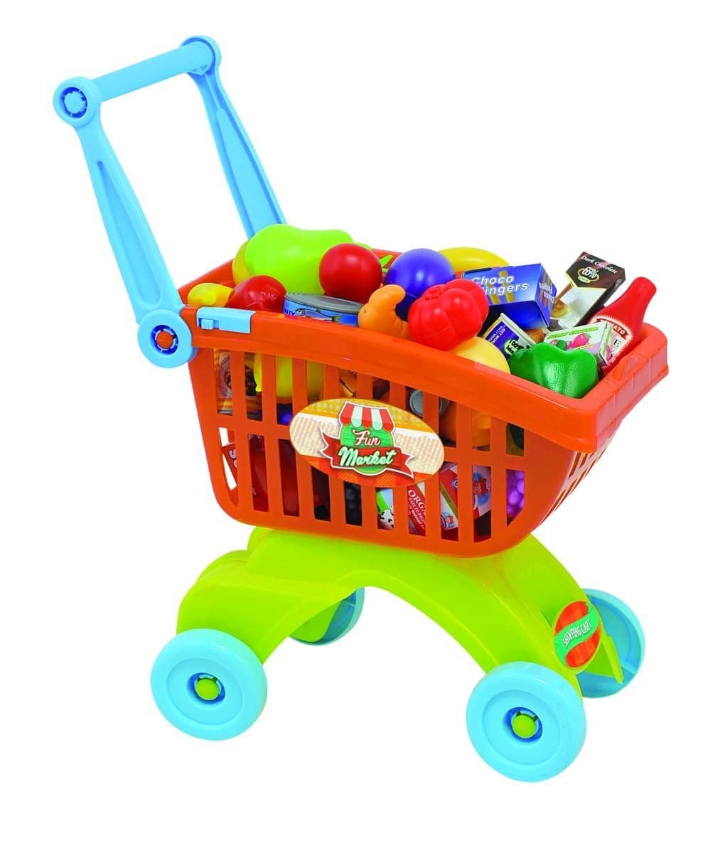 Fun Market Toy Shopping Cart 24 Pieces