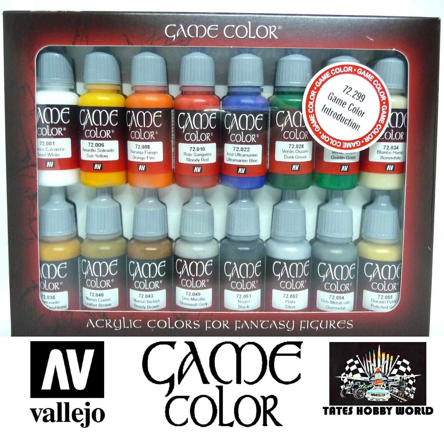 VALLEJO GAME 72299 16 Game Colour Introduction Set Acrylic Paint