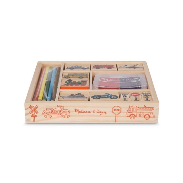 Melissa & Doug - Wooden Stamp Set - Vehicles - Image 5