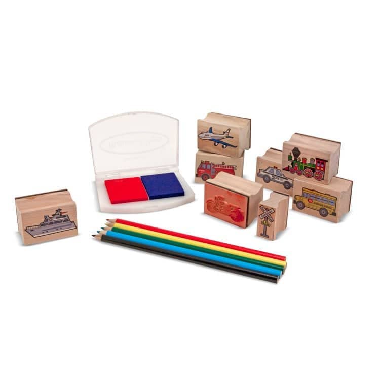 Melissa & Doug - Wooden Stamp Set - Vehicles - Image 4