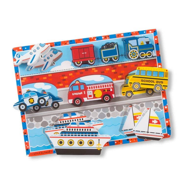 Melissa & Doug - Vehicles Chunky Puzzle - 9 Pieces