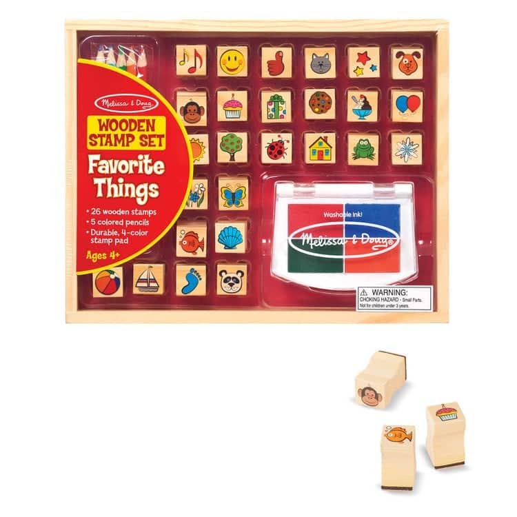 Melissa & Doug - Wooden Favorite Things Stamp Set