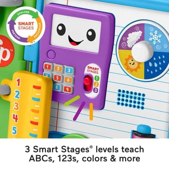 Fisher-Price - Laugh & Learn 123 Schoolbook Electronic Notebook Infant Activity Toy - Image 5