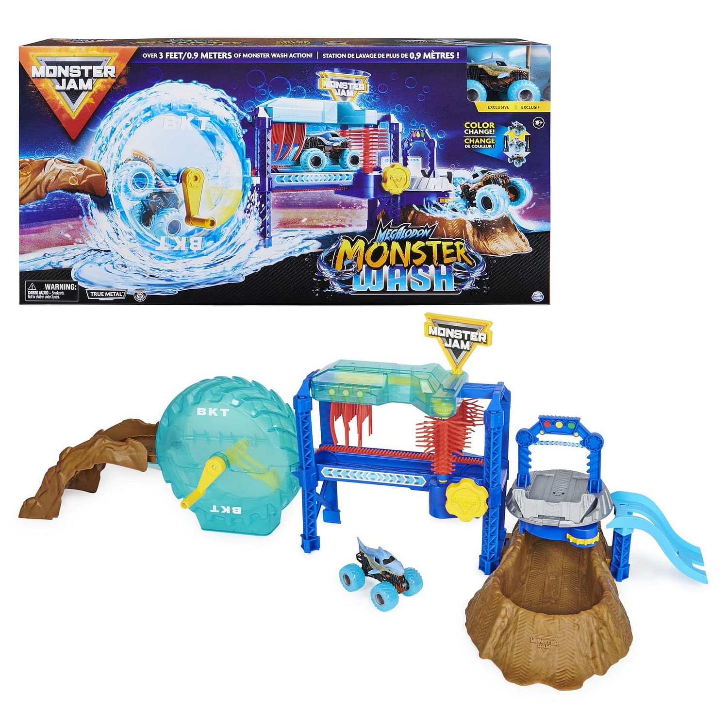 Monster Jam  - Megalodon Monster Wash Includes Coluor-changing Megalodon Monster Truck