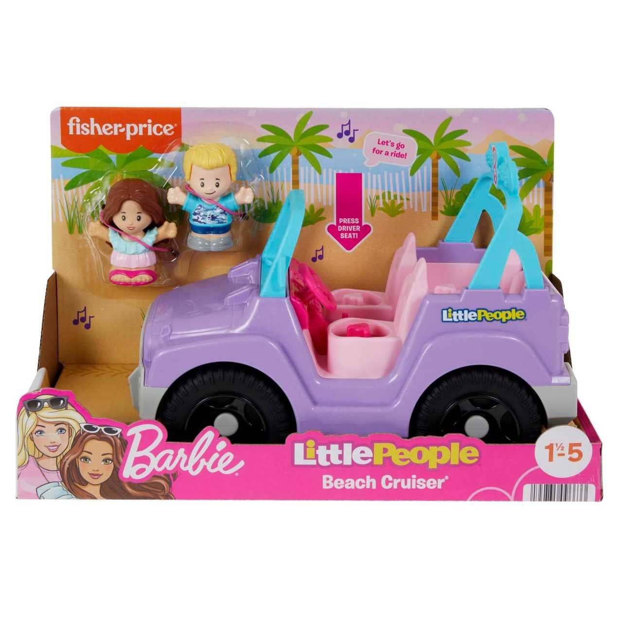 Barbie Little People With Beach Cruiser Music Sounds And 2 Figures - Fisher-Price