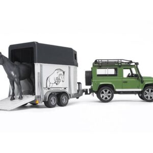 Bruder - Land Rover Defender With Horse Trailer - Bruder Leisure Time