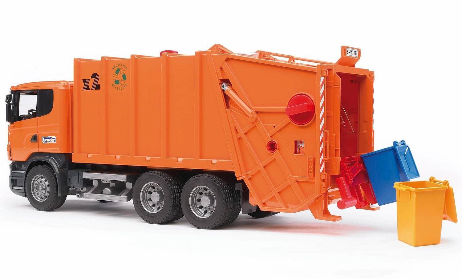 Bruder - Scania R-series Garbage Truck (orange) - Bruder Commercial