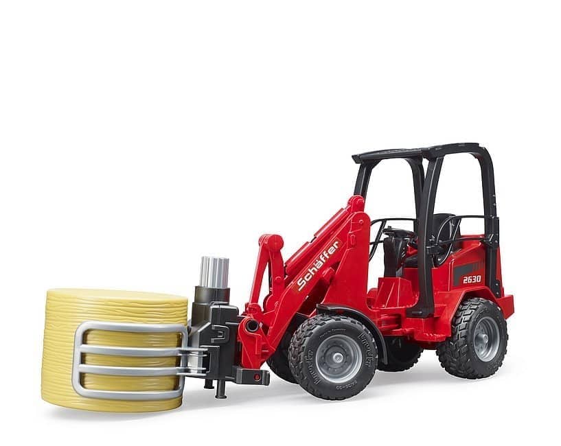 Bruder - Compact Loader 2630 Farm Tractor With Shovel Bale Gripper And 1 Round Hay Bale - Image 8