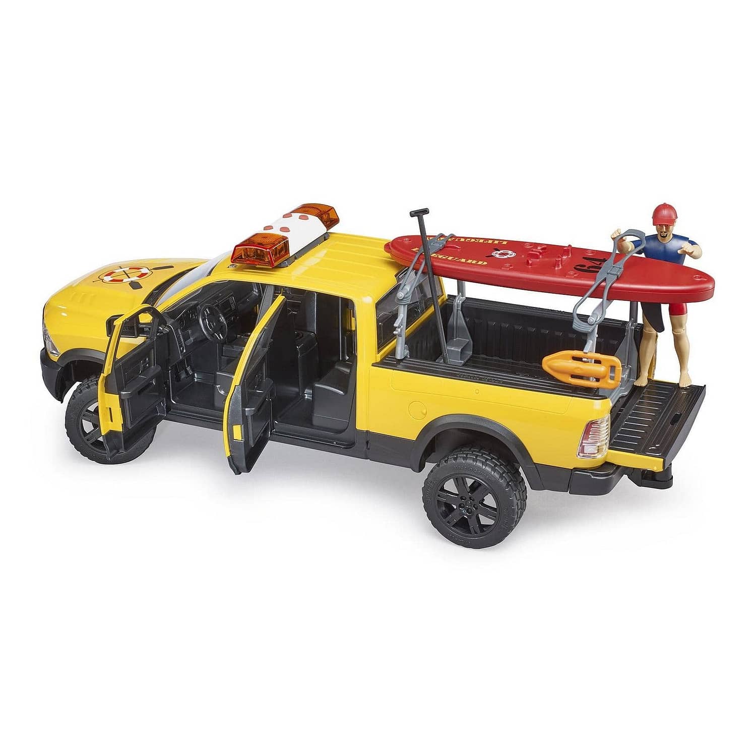 Bruder - Ram Power Wagon RAM 2500 With Lifeguard Figure Paddle Board 1:16 Scale - Image 4