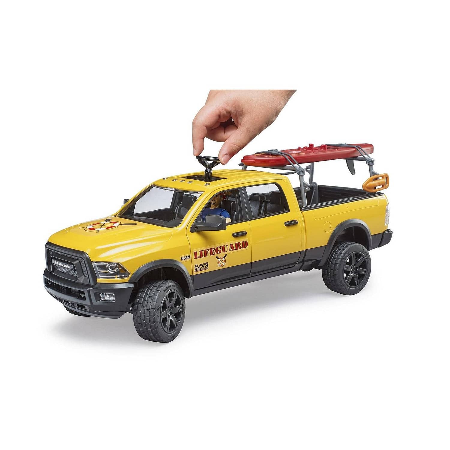 Bruder - Ram Power Wagon RAM 2500 With Lifeguard Figure Paddle Board 1:16 Scale - Image 3