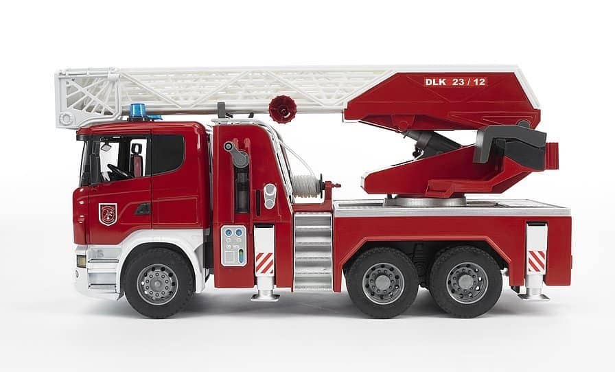 Bruder - 1/16 Scania R-series Fire Engine With Slewing Ladder And Water Pump - Image 5