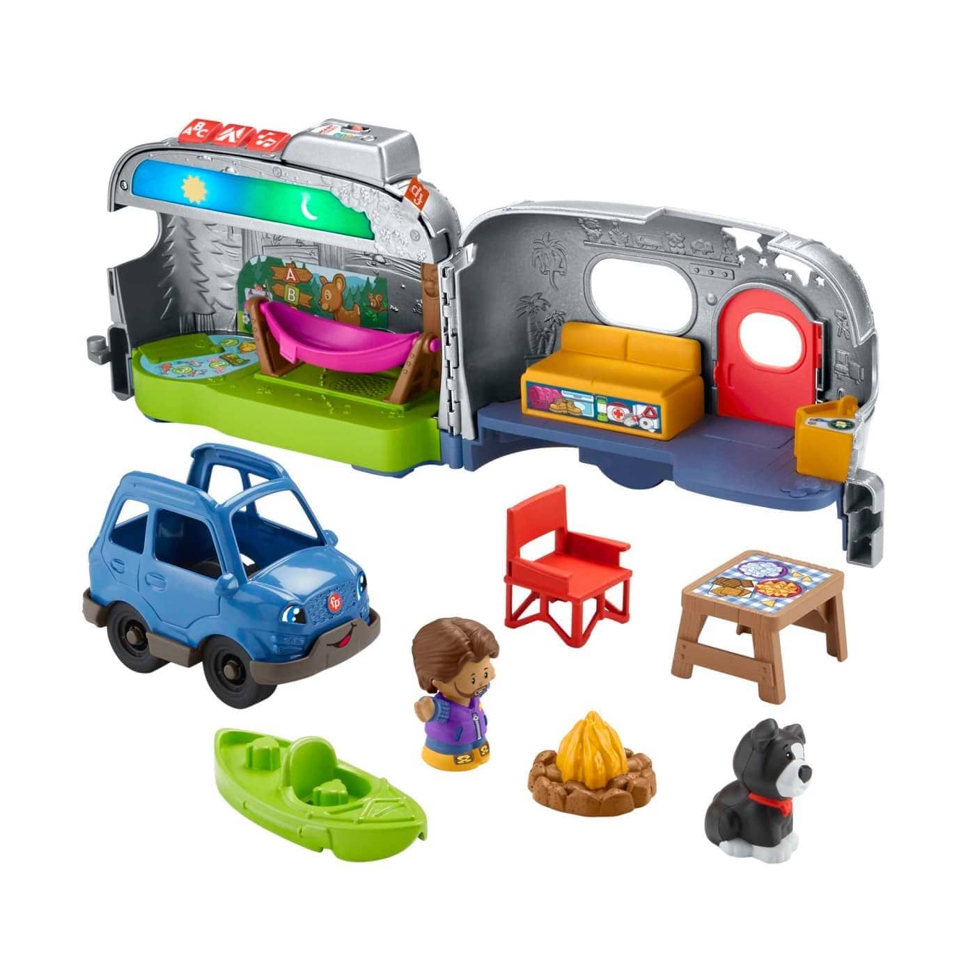 Fisher-Price - Little People Light-Up Learning Camper Vehicle And Interactive Playset