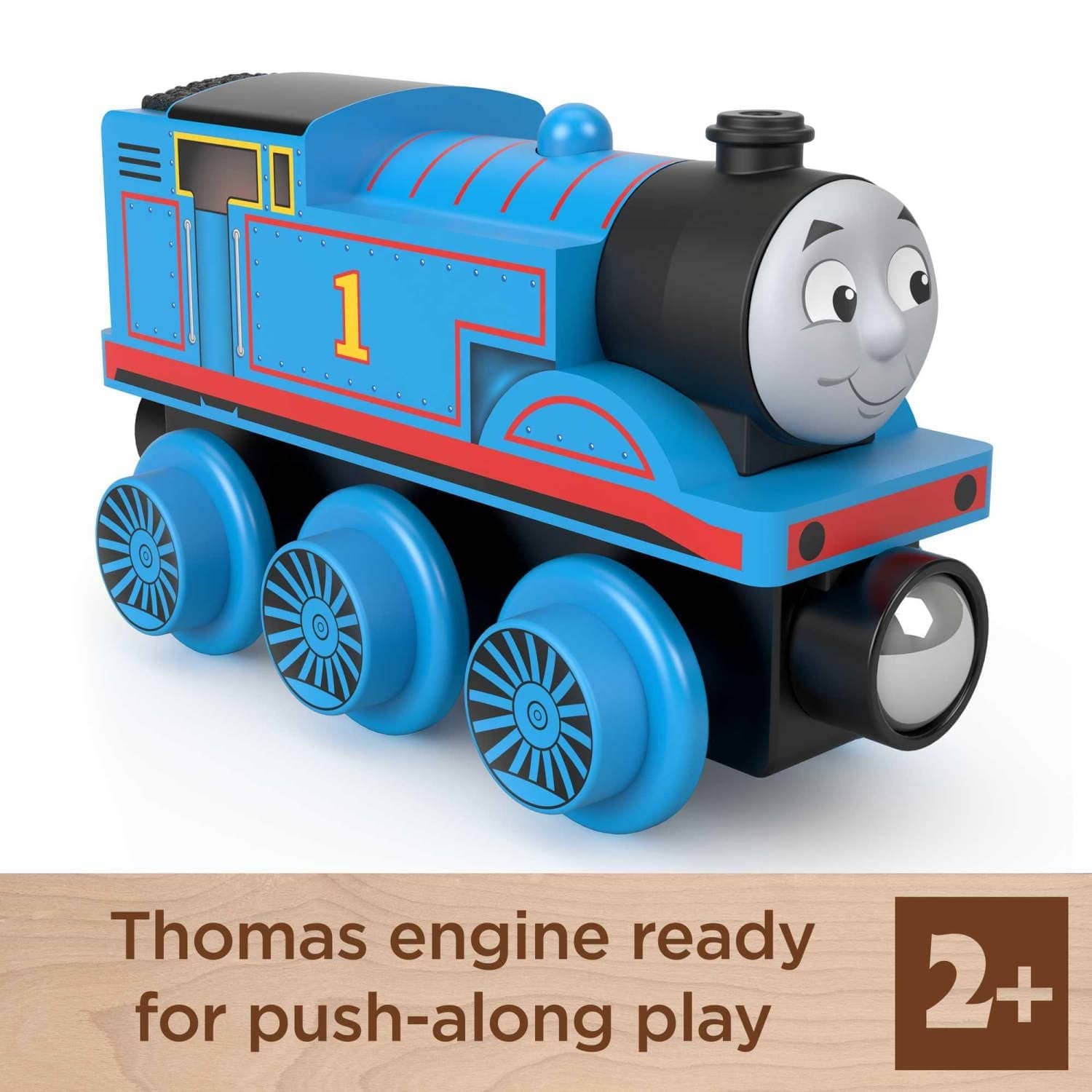 Thomas & Friends Thomas Push-Along Wooden Toy Train For Toddlers And Preschool Child - Image 2
