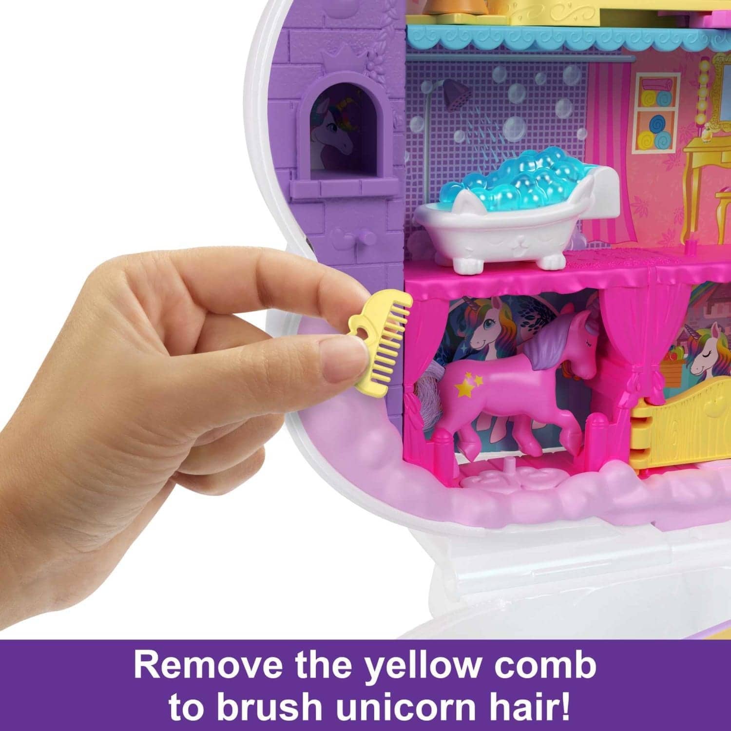 Polly Pocket - Rainbow Unicorn Playset Mattel - Image 3