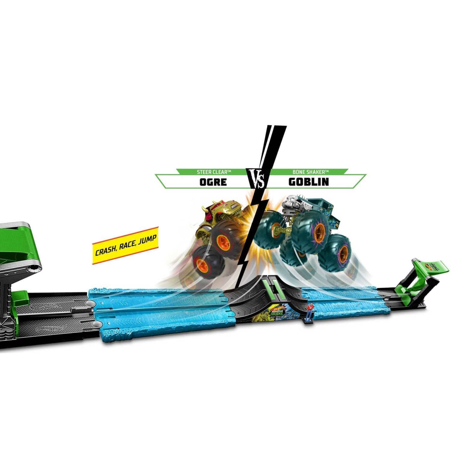 Hot Wheels® - Monster Trucks Roarin’ Rumble Playset With 4 Vehicles & 3 Configurations - Image 2