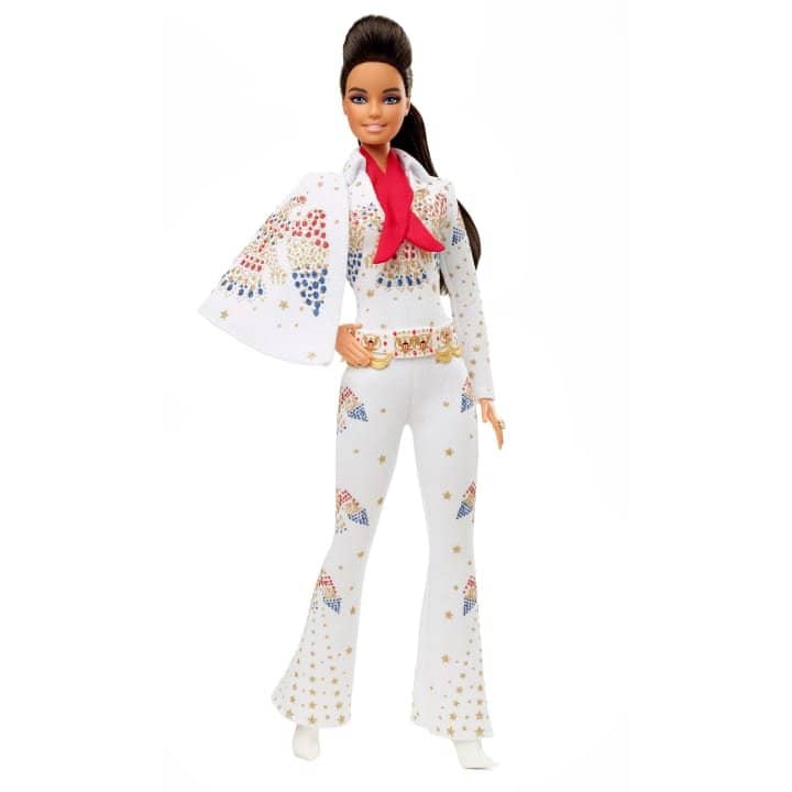 Barbie Signature Collector Elvis Presley Barbie Doll Wearing American Eagle Jumpsuit