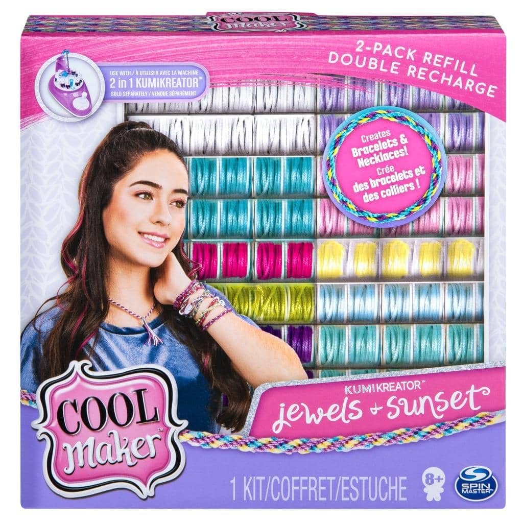 Cool Maker Kumikreator Sunset And Jewels Fashion Pack 2-pack Refill Friendship Bracelet And Necklace Activity Kit