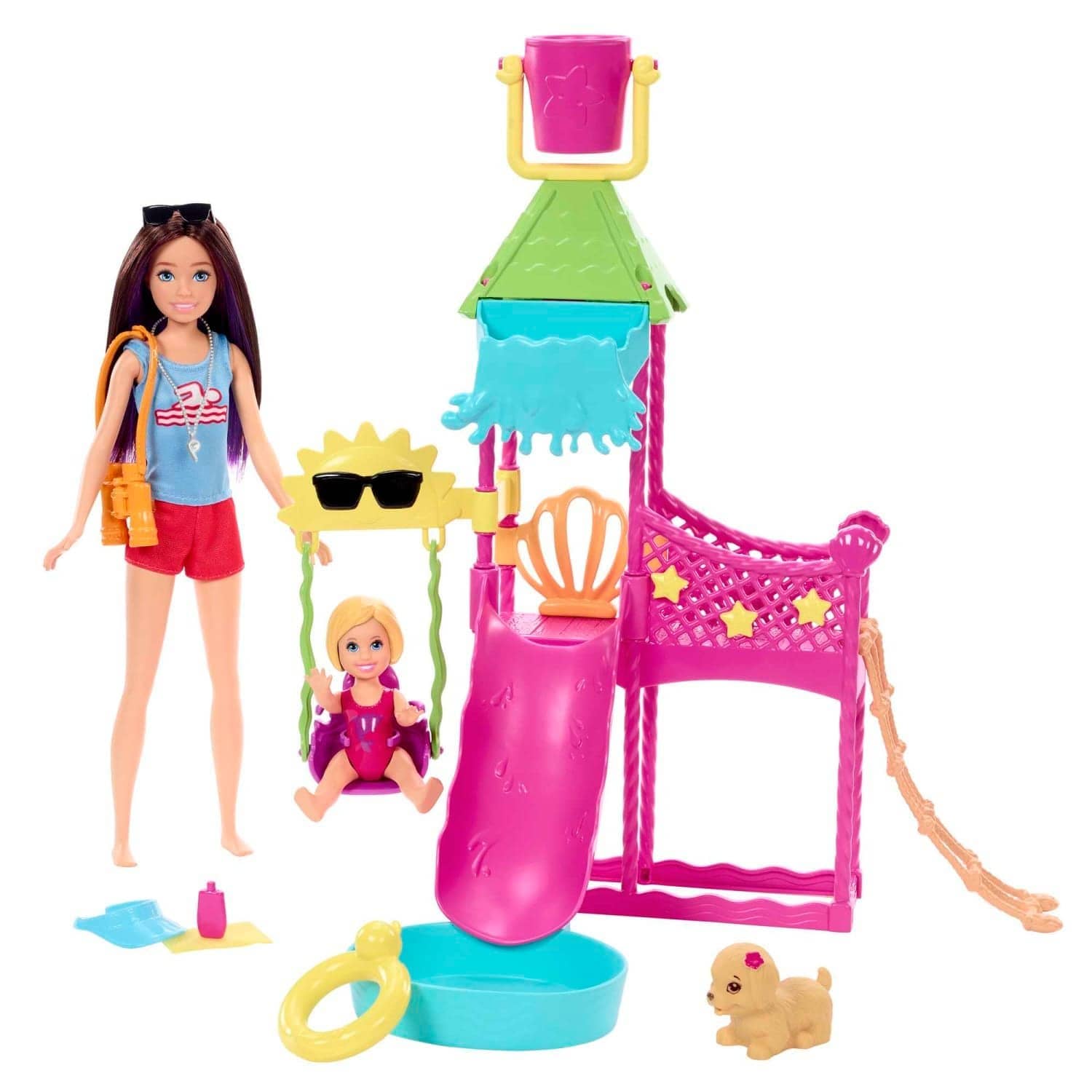 Barbie Toys Skipper Doll And Waterpark Playset With Working Water Slide And Accessories First Jobs - Image 2