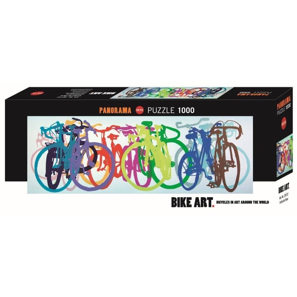 Heye - Bike Art Colourful Row Jigsaw Puzzle 1000 Pieces