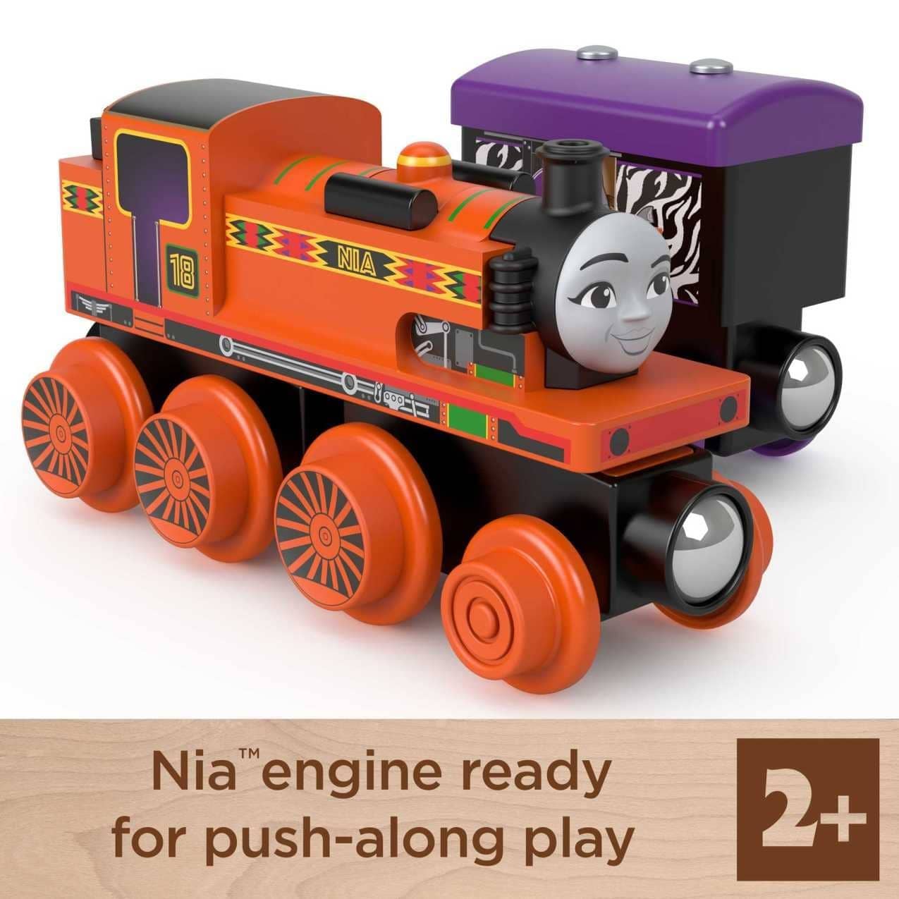 Thomas & Friends Wooden Railway Nia™ Engine and Coal-Car - Fisher-Price - Image 2