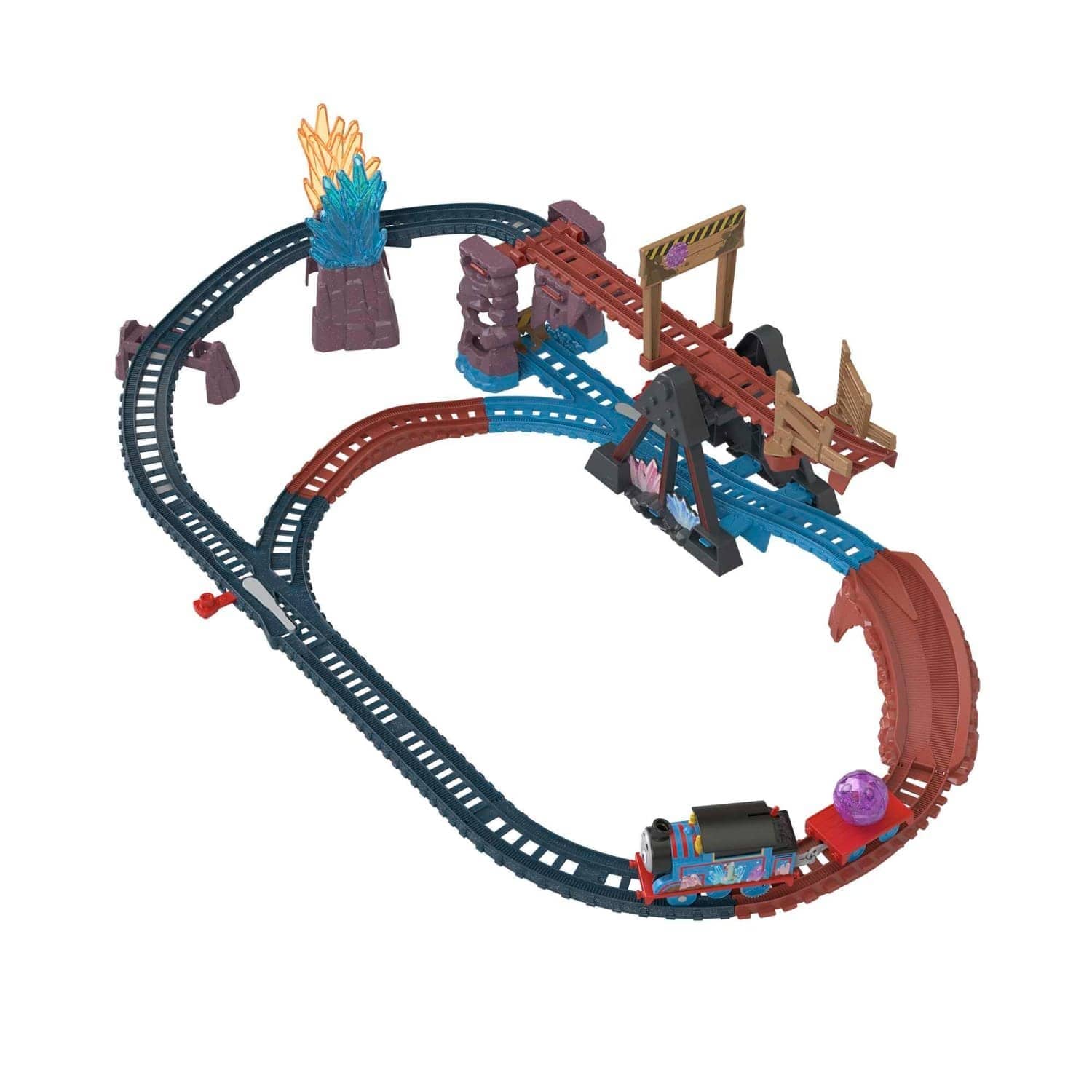Thomas & Friends Crystal Caves Train Set With Motorized Thomas Toy Train And 8 Feet Of Track