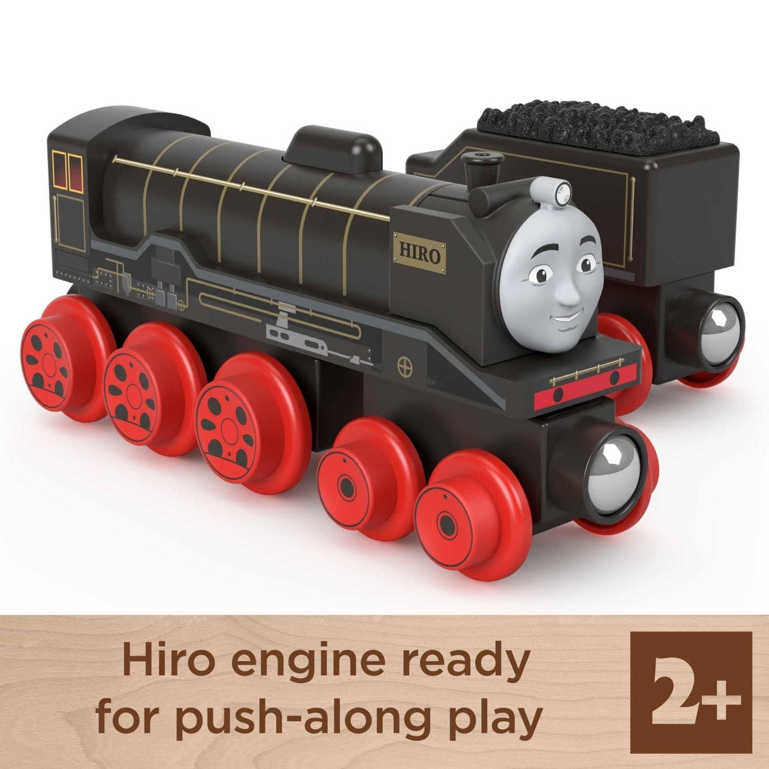 Thomas & Friends Wooden Railway Hiro Train Engine And Coal Car - Image 2