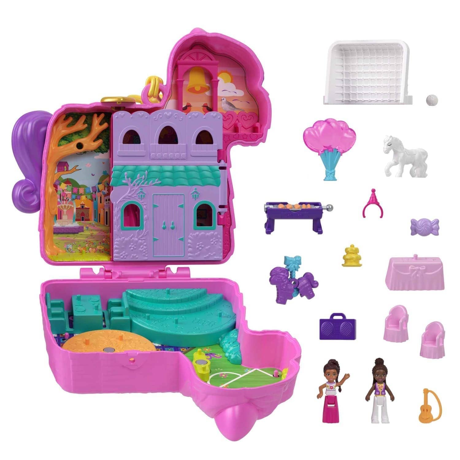 Polly Pocket - Mini Toys Piñata Party Compact™ Playset With 2 Dolls And Accessories Mattel