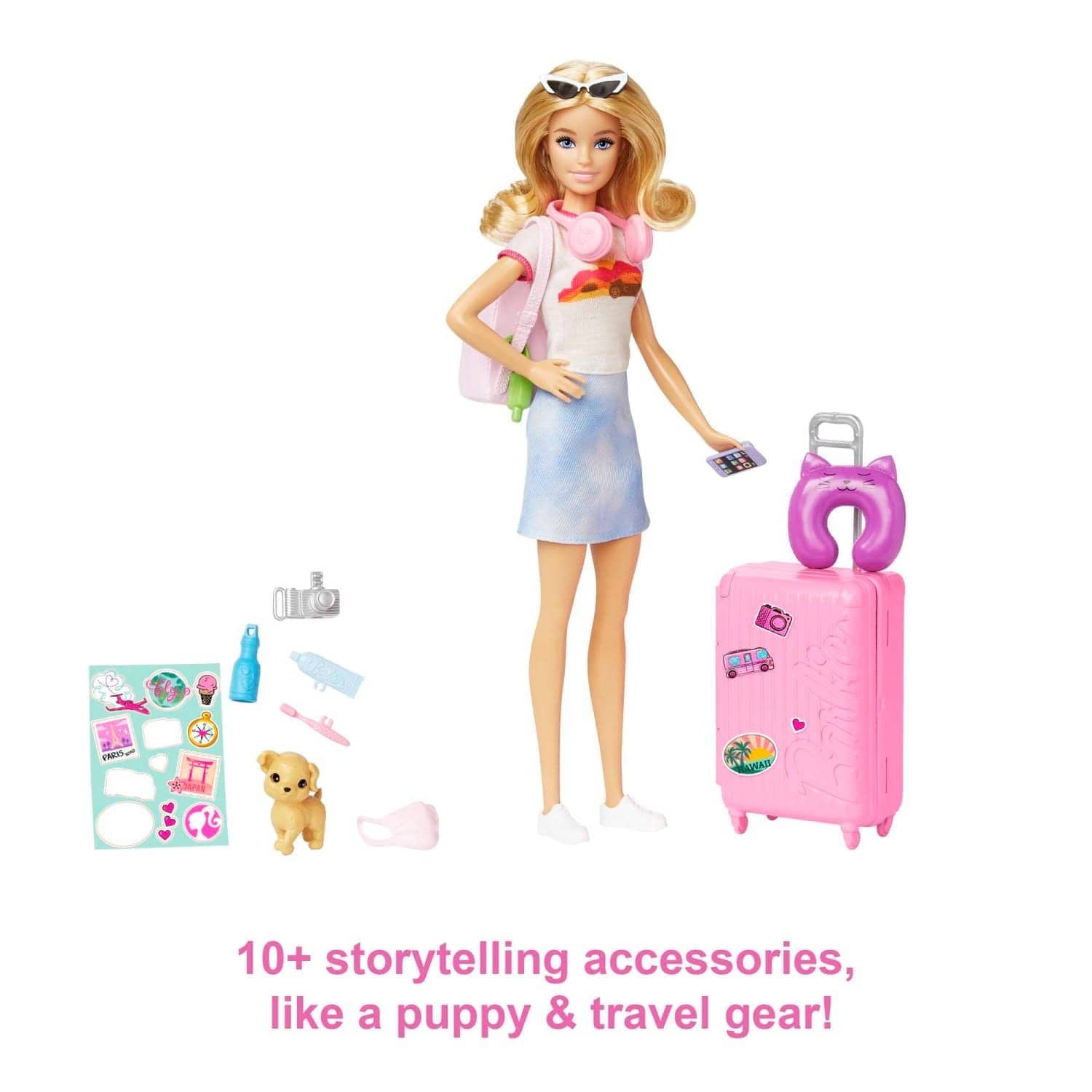 Barbie Doll And Accessories Travel Set With Puppy - Image 3